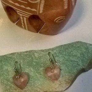pink heart earrings